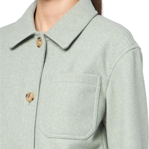 Levi’s Harper Wool Shortie Jacket Seafoam Green Women XS New - Picture 5 of 6